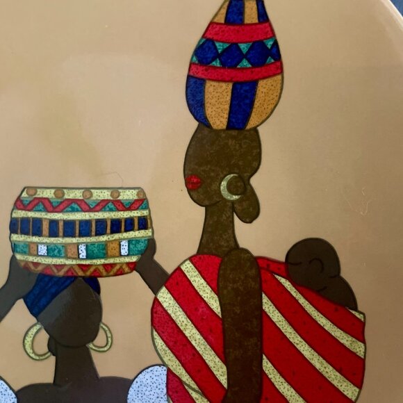 Pier 1 Imports “Zera” Stoneware Plate 8” – Bold Tribal Art Design - Picture 4 of 5